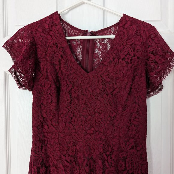 Cap sleeve lace maxi dress - Picture 3 of 6